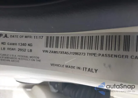 2018 Maserati Ghibli from USA, damaged, VIN ZAM57XSA5J1286273